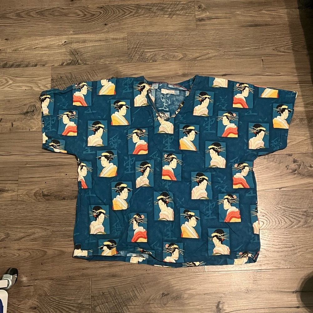 Japanese Weekend Blue and Multicolor Pajama Set - Picture 2 of 4